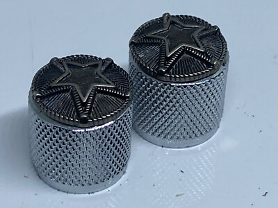 Double Star guitar knobs with knurled sides.
