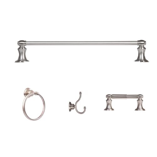 ARISTA Bath Product's Highlander Collection 4-Piece Bath Hardware Set in Satin