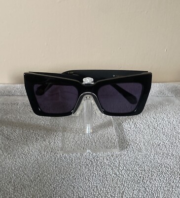 Karen Walker black oversized sunglasses Karen Walker Parlour Sunglasses Black Oval Acetate Oversize  main image 2