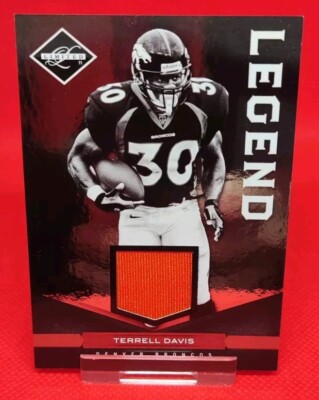Terrell Davis Leaf Legend Game Worn Patch Card 2011 Rare Panini