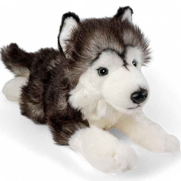 Carl Dick Husky, Schwarz, Liegend Ca. 32Cm Total 3552 Kuscheltier, PlüSchtier-image