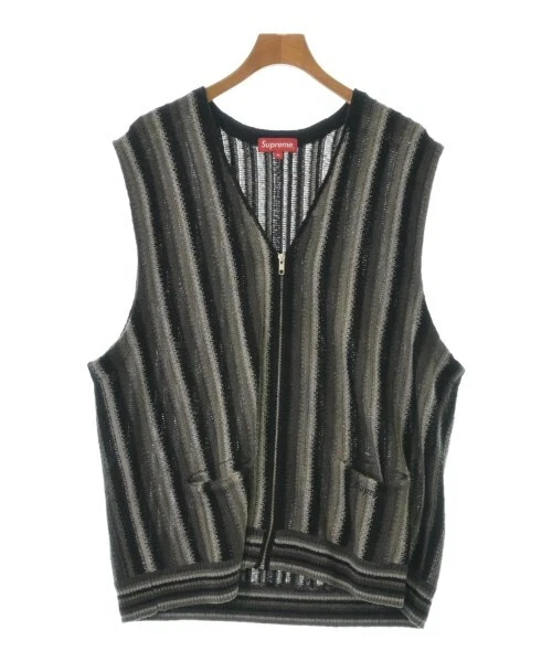 Gilets Supreme gris x noir (motif rayures) XL 2200540423026