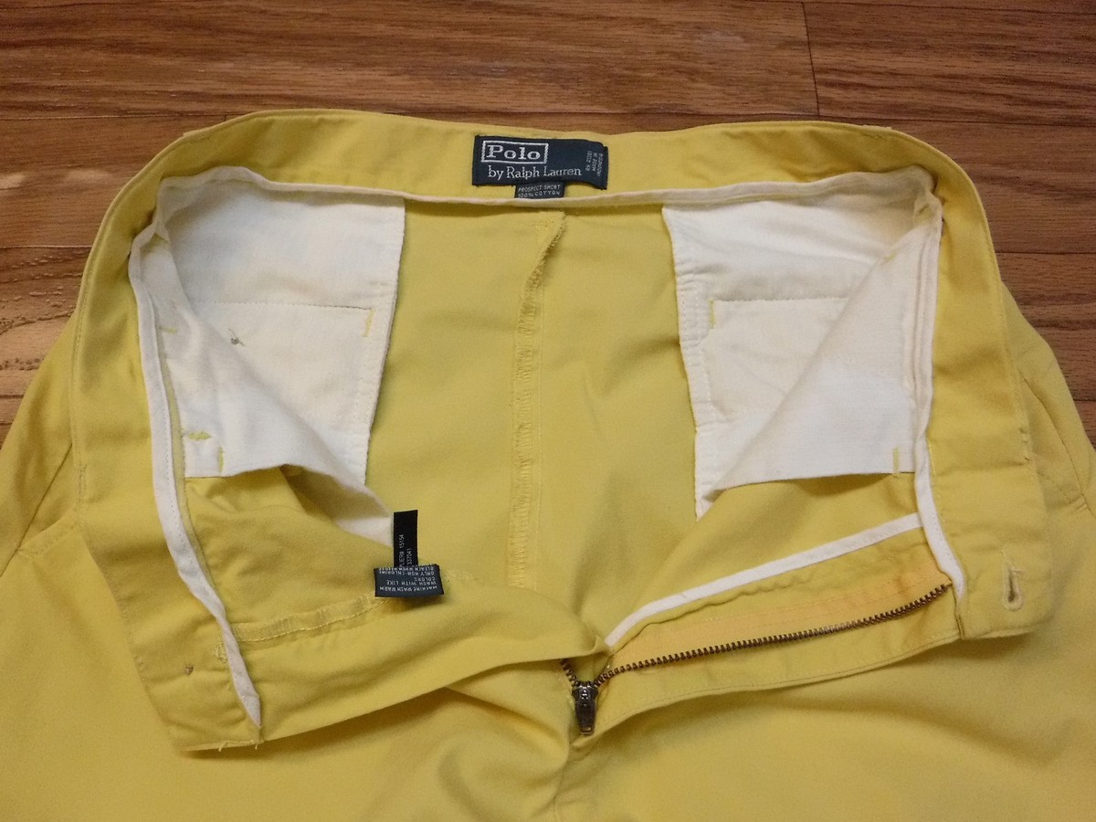 Polo by Ralph Lauren Yellow Prospect Flat Front Short Men 30 | eBay