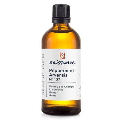 Naissance Peppermint Arvensis Essential Oil (No. 107) - 100ml - Massage, Beauty