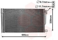 VAN Wezel Kondensator, Klimaanlage 17005314 Fiat