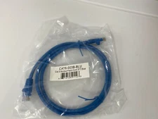 CAT6 Patch Network Cable Rj45 Ethernet 3ft CAT6-003B-BLUE Cat.6 Molded Patch 
