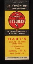 1940s Hart's Gasoline Tires Kendall 2000 Mile Motor Oil Connecticut Buffalo NY