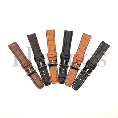 20mm 22mm Classic Leather Crocodile lWatch Band Strap Fits for Citizen Quick