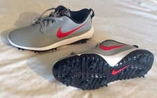 New($110 Retail) Men’s Size 9/Women’s 10.5 Nike Roshe G Tour Golf Shoes Grey Red