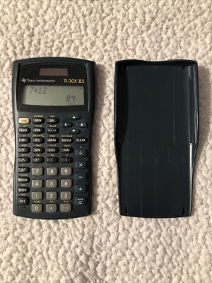 Texas Instruments Gray Texas Instruments TI-30X IIS Scientific Calculator Solar w/ Cover Gray ...