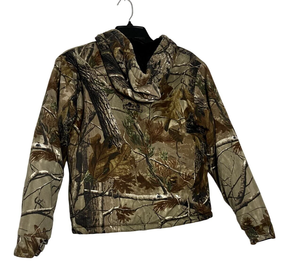 Vintage Real tree Camo Jacket Hooded Full zip Youth XXL/2XG (18) - Image 2 of 4