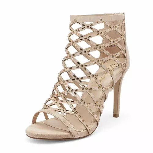 Women Rhinestone Sandals Open Toe Stilettos Heel Open Toe Dress Heel Sandals - Picture 8 of 11