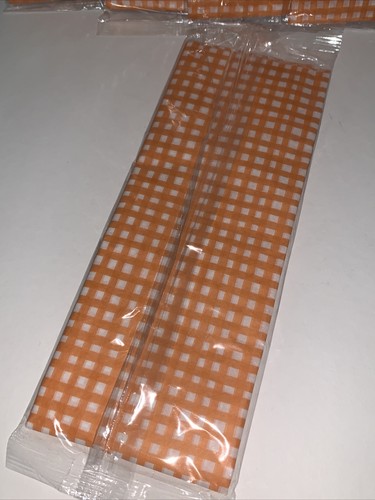 Hallmark Tissue Paper 48-sheet: Simple Orange Plaid For Spring/Easter/Halloween - Picture 3 of 3