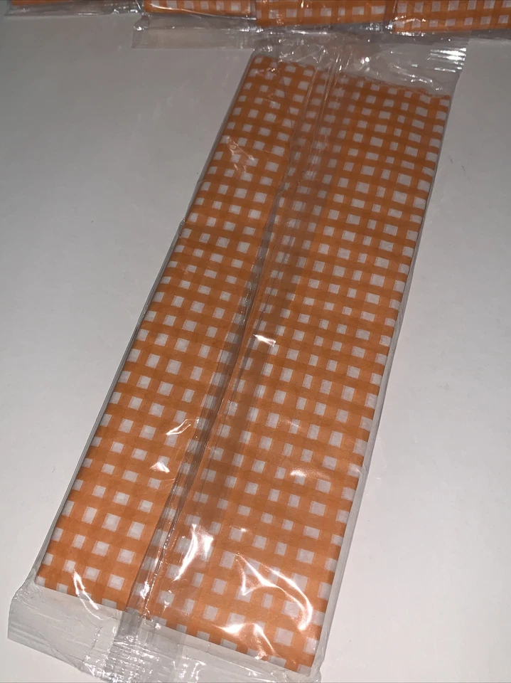 Hallmark Tissue Paper 48-sheet: Simple Orange Plaid For Spring/Easter/Halloween - Image 3 of 3