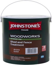 Johnstones Trade Woodworks Szopa i ogrodzenie Pielęgnacja drewna Farba zewnętrzna Żołędzie złoto 5Lt