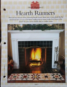 Hearth Runner Quilt Block Sewing Pattern Fireplace Table Ebay