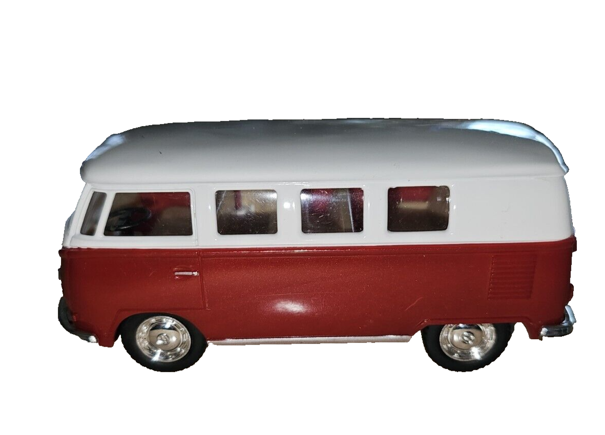 Welly 1962 VOLKSWAGEN CLASSICAL BUS RED WHITE TOP 1/60 Diecast Toy