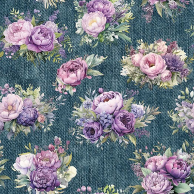 French Terry Druck PEONIE LOVE by Jessy Sewing, jeans