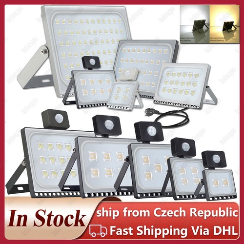 LED Fluter mit Bewegungsmelder/Stecker 10W 20W 30W 50W 100W 500W Außen Strahler - Bild 2 von 120