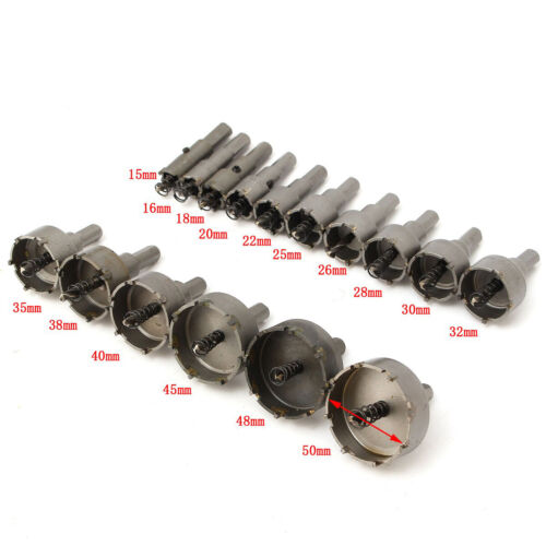 TCT Carbide Tip Hole Saw Carbide Metal Drill Bit Stainless Steel Cutter 15-50mm - Picture 11 of 12