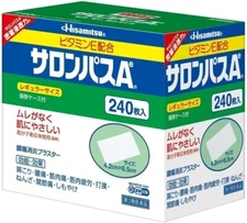 Salonpas Ae 240sheets Box Pain Relieving Patches Size 4.2 × 6.5cm Set of 3