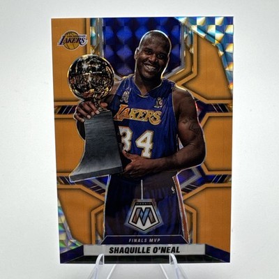 2021-22 Panini Mosaic Finals MVP Shaquille O’Neal Orange Fluorescent Prizm #/25