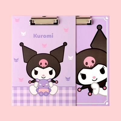 【サボ　愛称板】（表）おくみの OKUMINO（裏）くろゆり KUROYURI Sanrio Kuromi Character Portable Writing Surface Clipboard (1PC