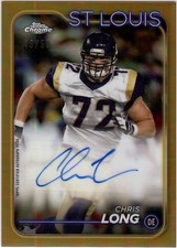 2024 Topps Chrome - Chris Long ( St. Louis Rams ) #103 Gold Refractor Auto /50