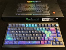 Keychron V1 QMK Custom Mechanical Keyboard / Carbon Black / Keychron K Pro Red