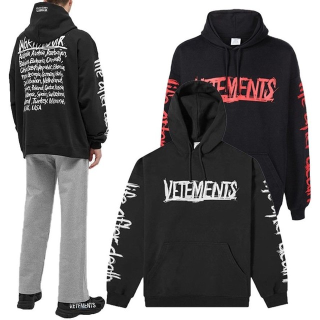 vetements World Tour Logo Hoodie UA52TR910W UA52TR910R 27892972