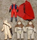 KENNER 1983 STAR WARS FIGURES, CHIEF CHIRPA (x2), LOGRAY, ROYAL GUARD, NIEN NUNB