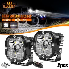 Laser 3 Inch Led Pods Work Light Bar Spot Beam Driving Fog Offroad Suv Truck