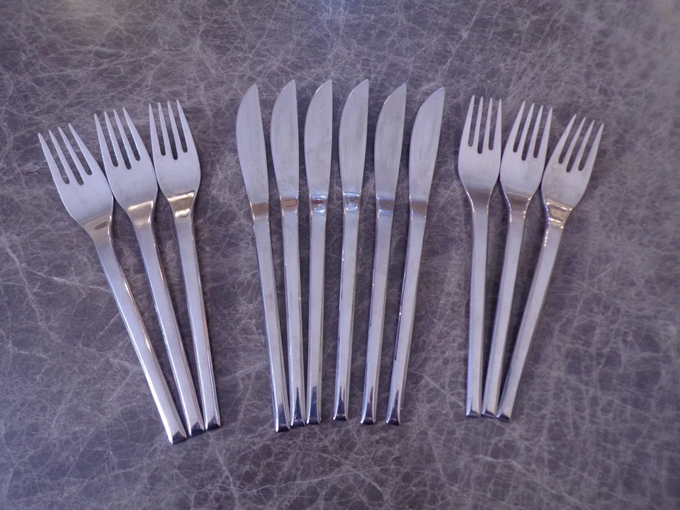 WMF Modell HELSINKI Fischbesteck für 6 Personen 12 Teile in Cromargan TOP ! - Bild 1 von 4