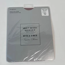 Silky Sheer Support Thigh Highs Comfort Stay Up Band Beige 9-12 Tall Hosiery