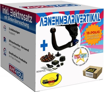 Autohak AHK für Audi A6 Avant C6 05-11 vertikal abnehmbar + 13-pol ECS ES SPEZ