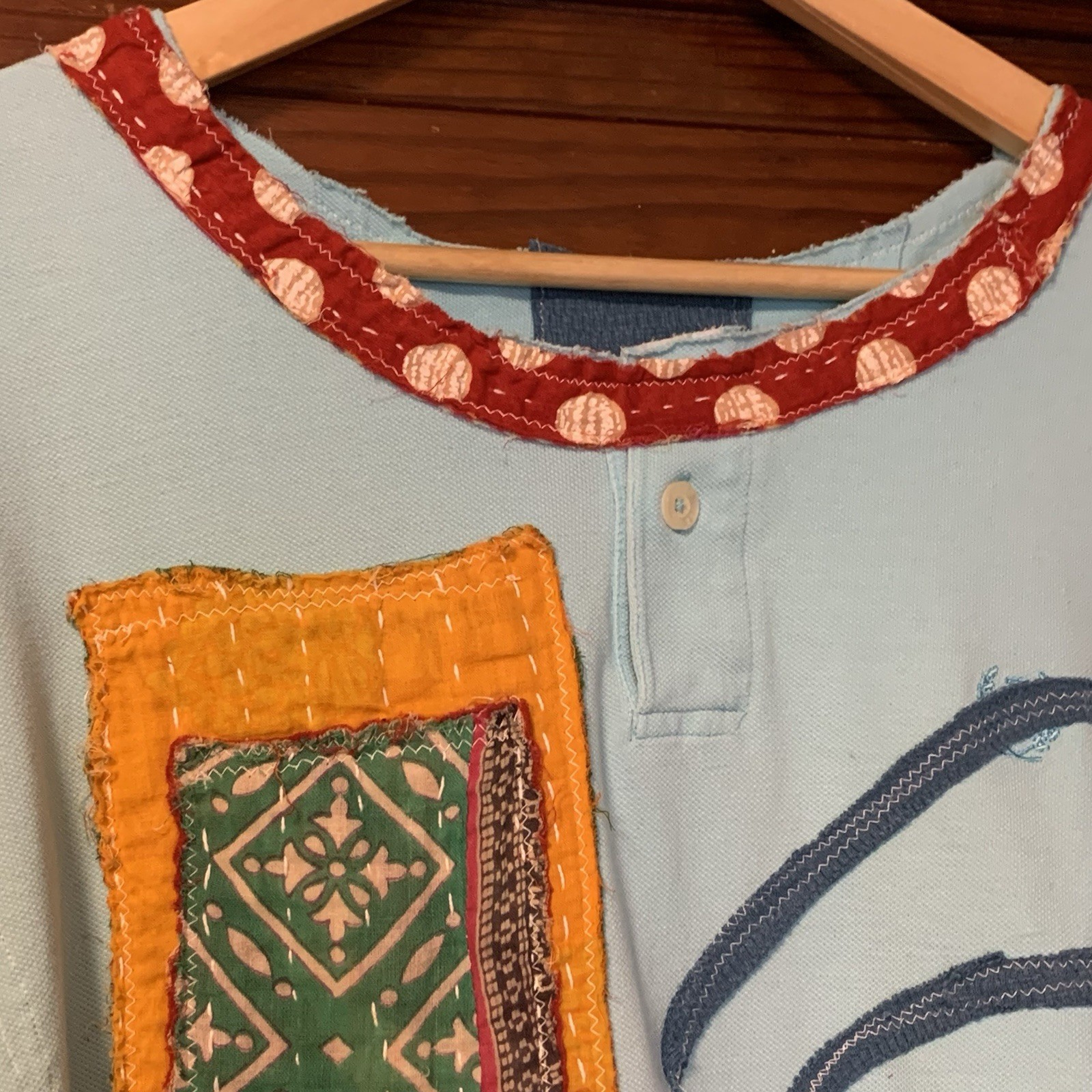 Upcycled Plus Size Poncho Batwing Patchwork Boho … - image 15