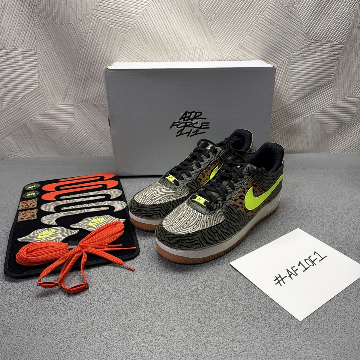 Nike AF1/1 MEDIUM OLIVE/VOLT-RATTAN-BLACK Sneakers Shoes DM5329 
