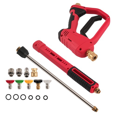 #ad High Pressure Washer Gun Kit 36quot; Lance 5 Spray Tips Quick Connect Accessories $34.50