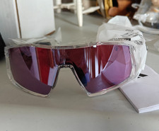 ADIDAS SPORT KENTRO Sunglasses SP0123 26Z clear frame wrap lenses red pink NWT
