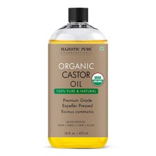 USDA Organic 100 Natural Cold Pressed Castor Oil for Skin Hair 16 Fl Oz