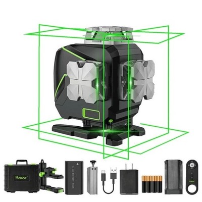 Huepar S04CG 4D LCD-Display Laser-Wasserwaage Mit Halterung und Mini Stativ