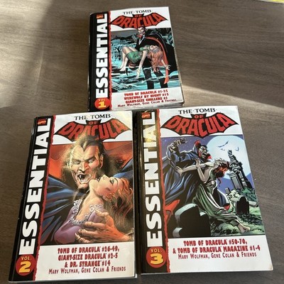 Essential Tomb of Dracula 3 Book Lot Set Vol 1 2 & 3 Marvel Comics READ
