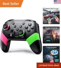 Wireless Pro Controller for Switch 2/Lite/OLED - Custom Programming, 33ft Range