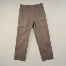 Tilley Endurables Chino Pants 31x28 Brown Pleated Made in Canada