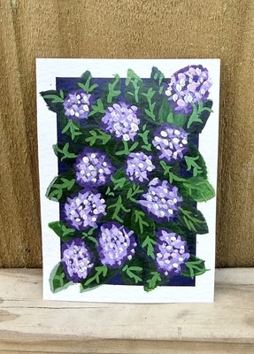 ACEO Art Card, 2.5 x 3.5  Gouache - Original by Nan C