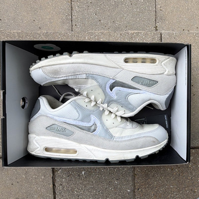 Nike Air Max 90 BSMNT London Grey Fog Leather Sneakers CI9111-002 size 12.5