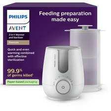 Philips Avent Premium 2 in 1 Scaldabiberon e sterilizzatore con tecnologia di