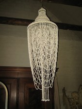 Kronleuchter hunderte echte Nassa Muschel handgeflochten 150 x 45 cm