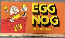 Baskin Robbins ice cream 1978 store poster sign EGG NOG Humpty Dumpty cone
