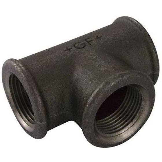 Malleable Iron Equal Tee 1"" BSP, Sold Individually
